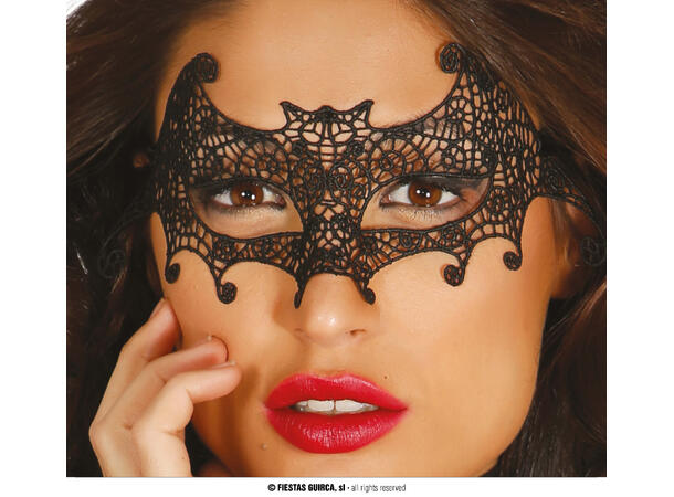 Øyemaske - Sort broderi 1 Maske i polyester 