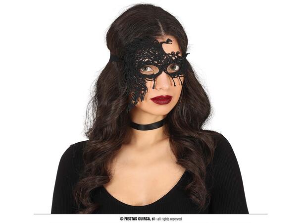 Øyemaske - Sorte blonder 1 Maske i polyester 