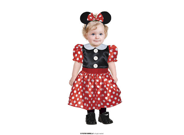 Baby - Mini Mus 1 Babykostyme - Str 2-3 år (100cm) 