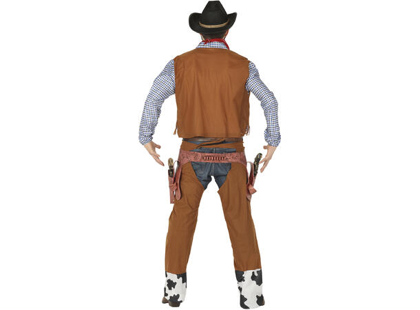 Cowboy - Brun 1 Herrekostyme - Str 54-56 (XL) 