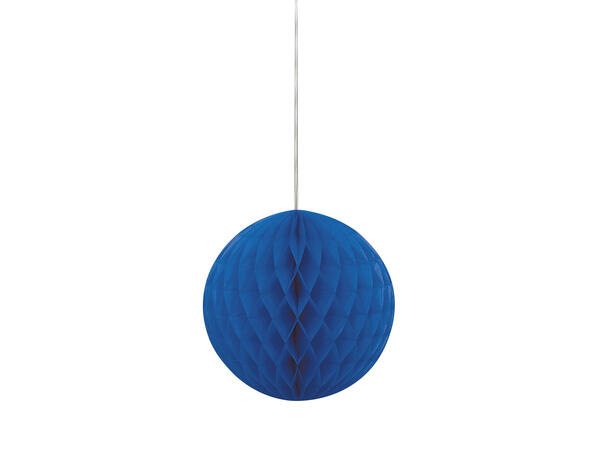 Ensfarget - Mørk Blå 1 Honeycomb ball i papir - 20cm