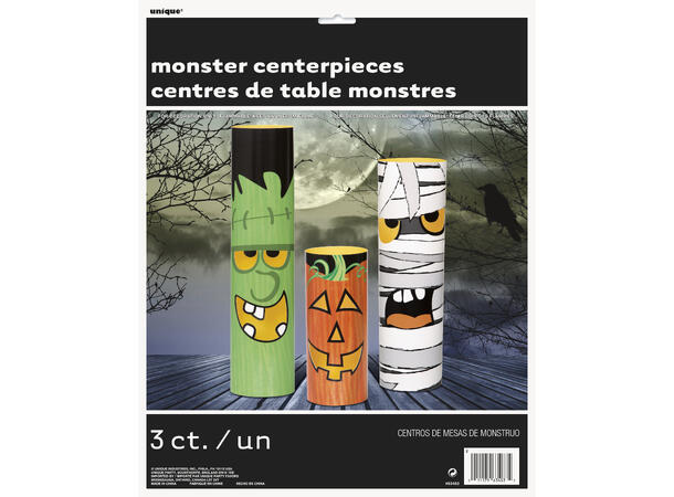 Halloween, Monster - Assortert, Sylinder 3 Papirdekorasjoner 