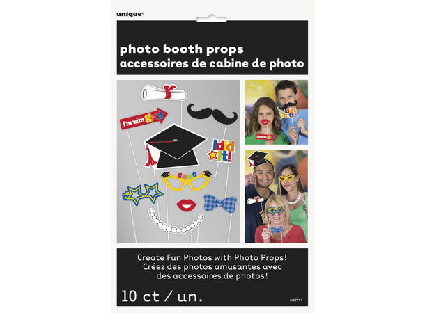 Photoprops - Graduation 10 Photoprops i papir på pinne