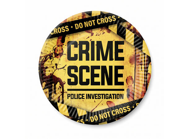 Crime Scene 6 Tallerkener i papp - 23cm 