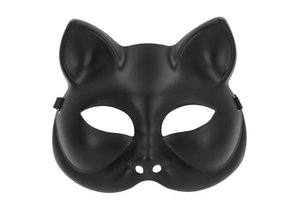 Halvmaske - Katt - Sort 1 Halvmaske til voksen 