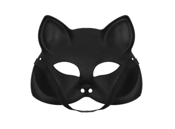 Halvmaske - Katt - Sort 1 Halvmaske til voksen 