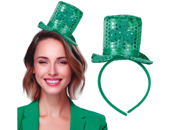 Hårbøyle med hatt - St. Patricks Day 1 Hårbøyle i plast 