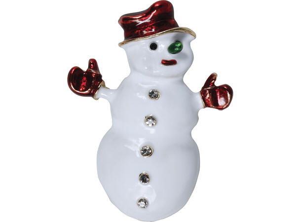 Julebrosje - Snømann 1 Brosje i metall - 5,5cm 