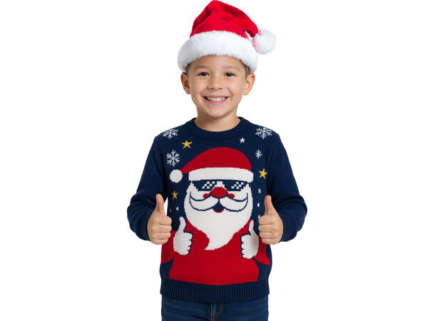 Julegenser - Nisse 1 Genser til barn - Str 5-6år 