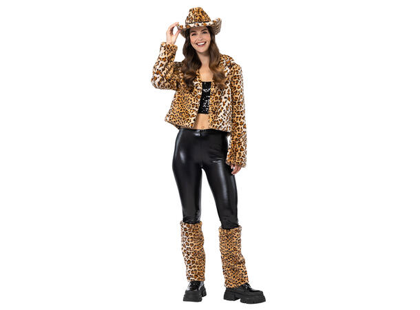 Leggvarmere - Fluffy Leopard 1 Par leggvarmere i kunstig pels 