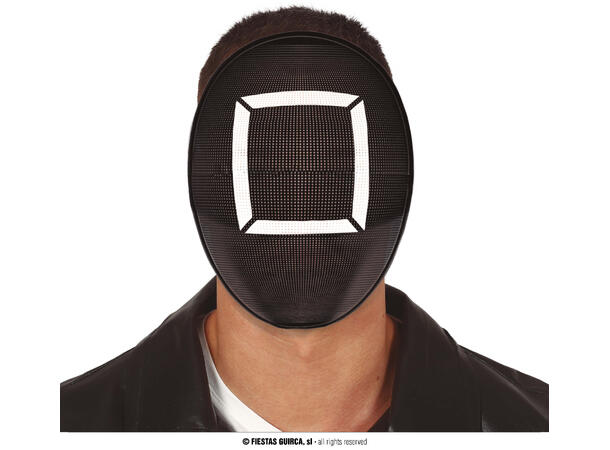 Maske med firkantsymbol - Sqiud Game 1 Maske til voksen i PVC 