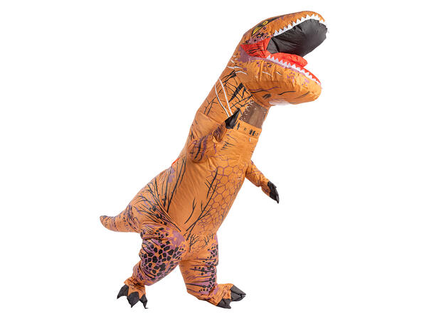 Oppblåsbar Dinosaurkostyme - Brun 1 Kostyme til voksen - Unisex - Onesize 