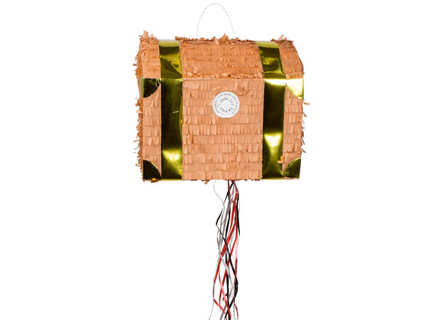 Pinata - Skattekiste 1 Pullpinata - 30x26x23cm 