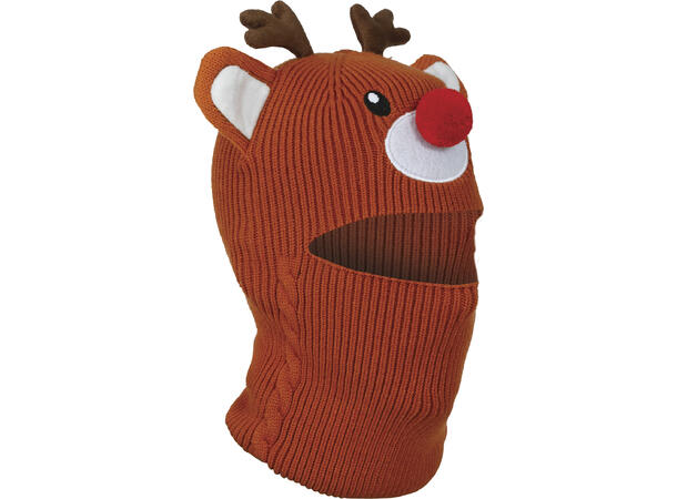 Reinsdyrlue m/hals og horn 1 Lue til barn i polyester - onesize 
