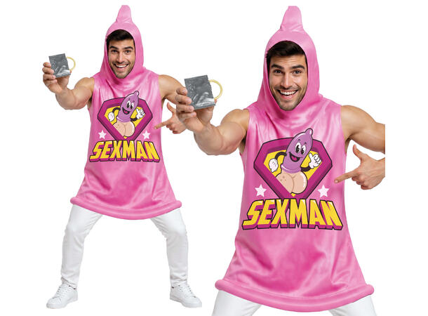 SEXMAN - Onepiece m/hette 1 Onepiece i Polyester - Onesize 