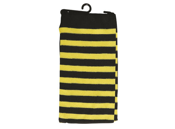 Tights - Sort/Gul striper 1 par tights til barn - Str 3-6år 