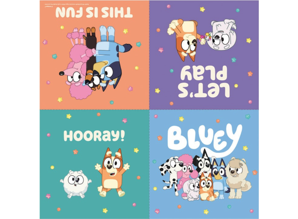 Bluey - "Lets Play" 16 Lunchservietter - 33x33cm 