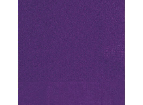 Ensfarget Mørk Lilla 50 Lunsjservietter - 33x33cm 