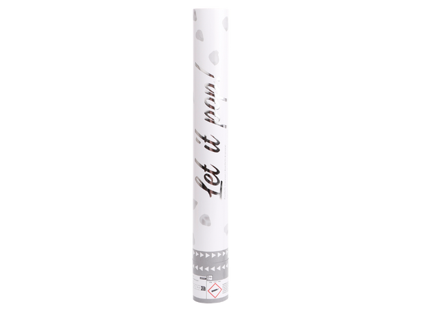 Konfettikanon - Hvite roseblader i papir 1 konfettikanon - 40cm 