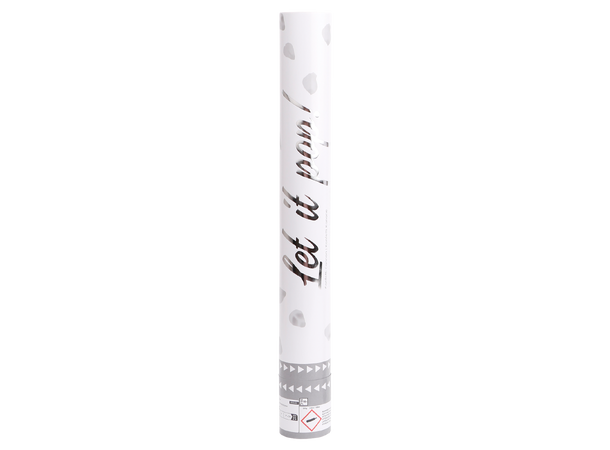 Konfettikanon - Hvite roseblader i papir 1 konfettikanon - 40cm 