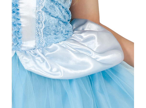 Prinsessekjole - Lyseblå 1 Barnekostyme - Str 5-6 År (123cm) 