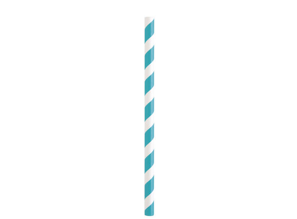 Smoothie sugerør - Striper Assortert 10 Tykke Papirsugerør - 20cm