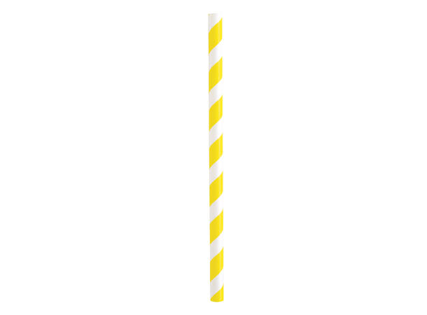 Smoothie sugerør - Striper Assortert 10 Tykke Papirsugerør - 20cm