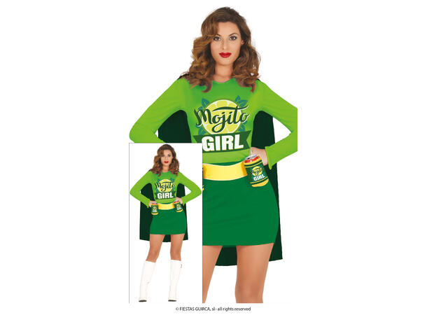 Superheltinne - Miss Mojito 1 Damekostyme - Str 42-44 (L) 
