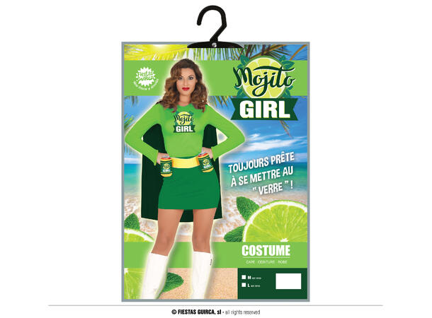 Superheltinne - Miss Mojito 1 Damekostyme - Str 42-44 (L) 