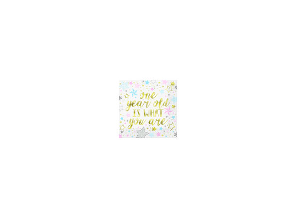 Twinkle Little Star One Year Old 16 Lunchservietter - 33x33cm
