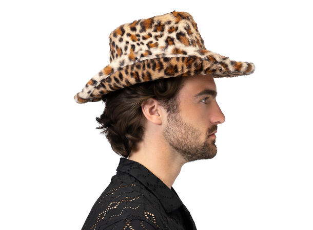 Cowboyhatt - Leopardskinn 1 Cowboyhatt til voksen - Onesize 