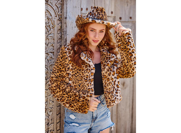 Cowboyhatt - Leopardskinn 1 Cowboyhatt til voksen - Onesize 