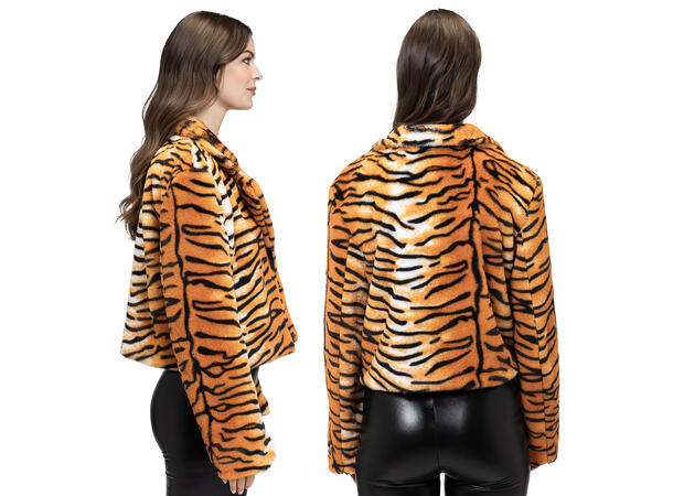 Fluffy pelsjakke  - Tiger 1 Jakke i kunstig pels - Str M/L 
