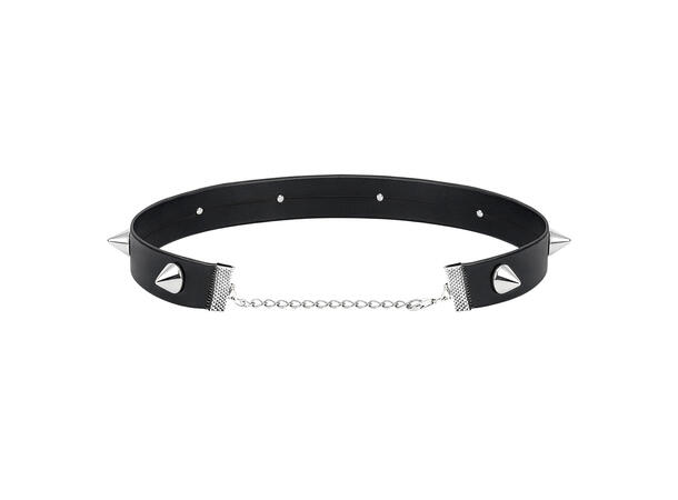 Halskjede - Choker - Sort m/Nagler 1 Halskjede i metall/plast 