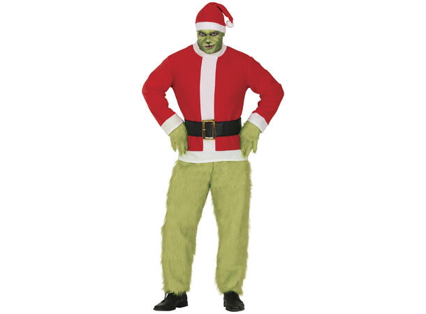 Herrekostyme - Grinch - De-Luxe 1 Herrekostyme - Str 48-50 (M) 