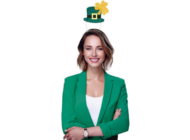 Hårbøyle - Svevende hatt - St. Patricks 1 Hårbøyle i plast 