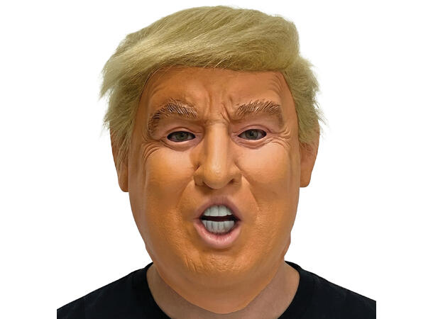 Presidentmaske med hår 1 Maske i latex med kunstig hår 