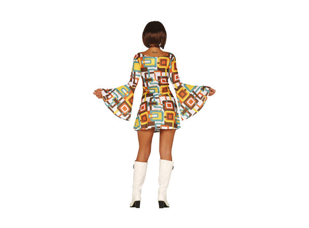 70-talls Disco Girl - Psykedelisk 1 Damekostyme - Str 42-44 (L) 