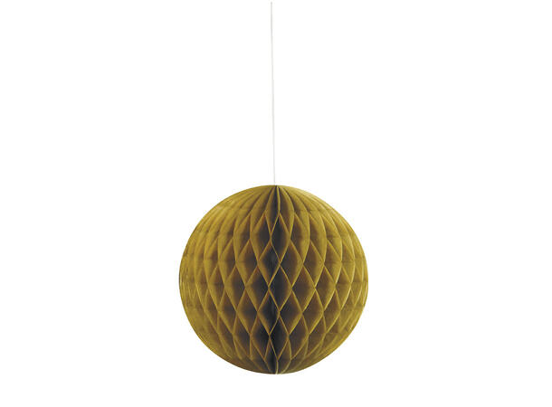 Ensfarget - Gull 1 Honeycomb ball i papir - 20cm