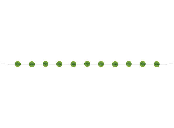 Ensfarget - Limegrønn 1 Papirgirlander mini honeycomb - 214cm