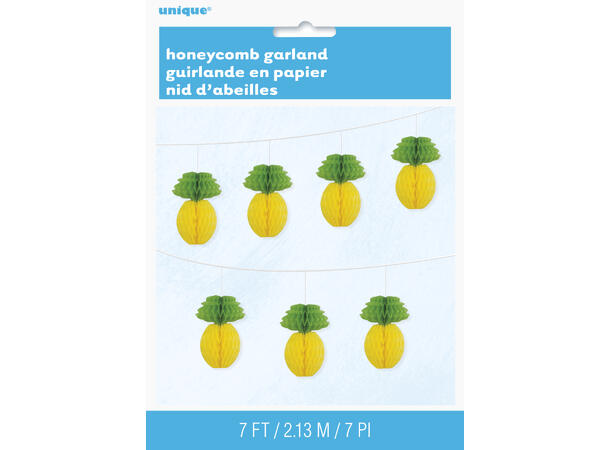 Honeycomb - Ananas 1 Papirgirlander mini honeycomb - 214cm