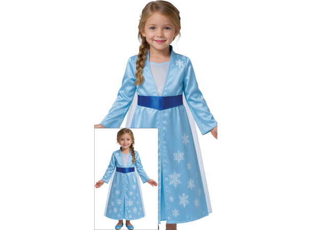 Isprinesse - Barn 1 Barnekostyme - Str 7-9 År (137cm) 