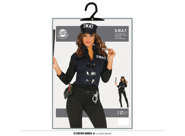 Politikostyme - SWAT Spandex 1 Damekostyme - Str 42-44 (L) 