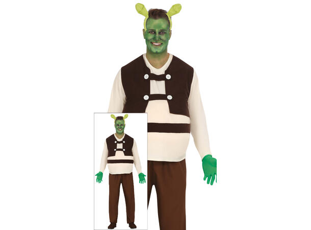 Sumpmonster - Shrek 1 Herrekostyme - Str 48-50 (M) 