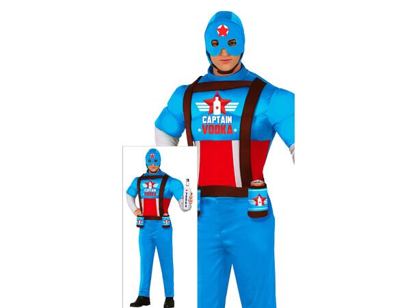 Superhelt - Captain Vodka 1 Herrekostyme - Str 54-56 (XL) 