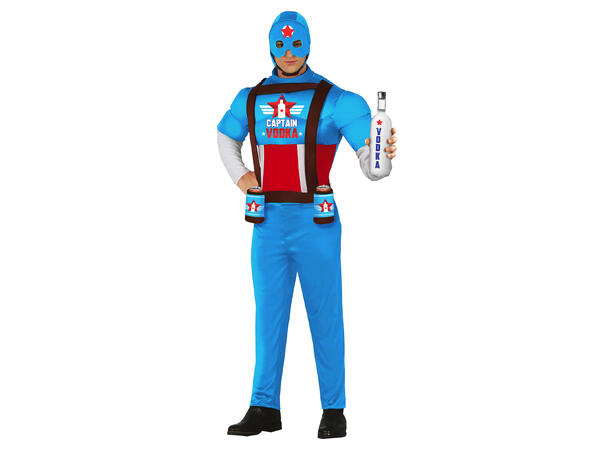 Superhelt - Captain Vodka 1 Herrekostyme - Str 54-56 (XL) 