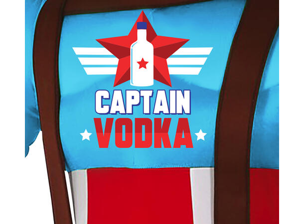 Superhelt - Captain Vodka 1 Herrekostyme - Str 54-56 (XL) 