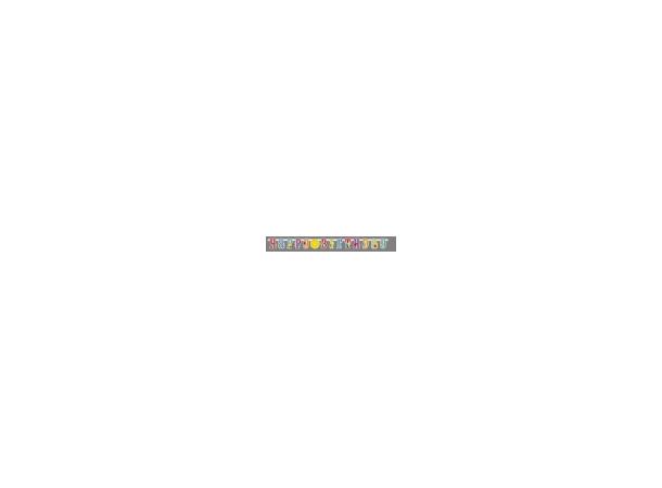 "Happy Birthday" 1 Leddbanner i papir - 2,13m