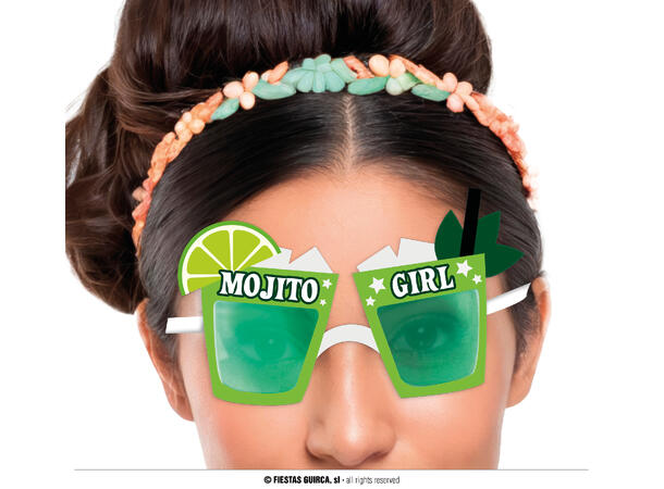 Briller - "Mojito Girl" 1 Par briller i plast 