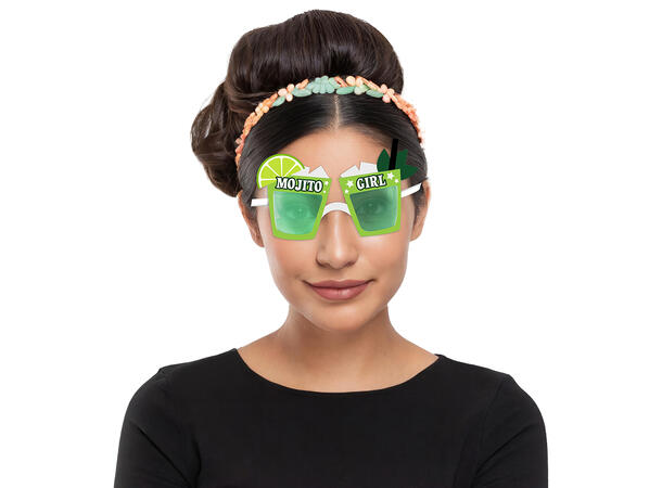 Briller - "Mojito Girl" 1 Par briller i plast 